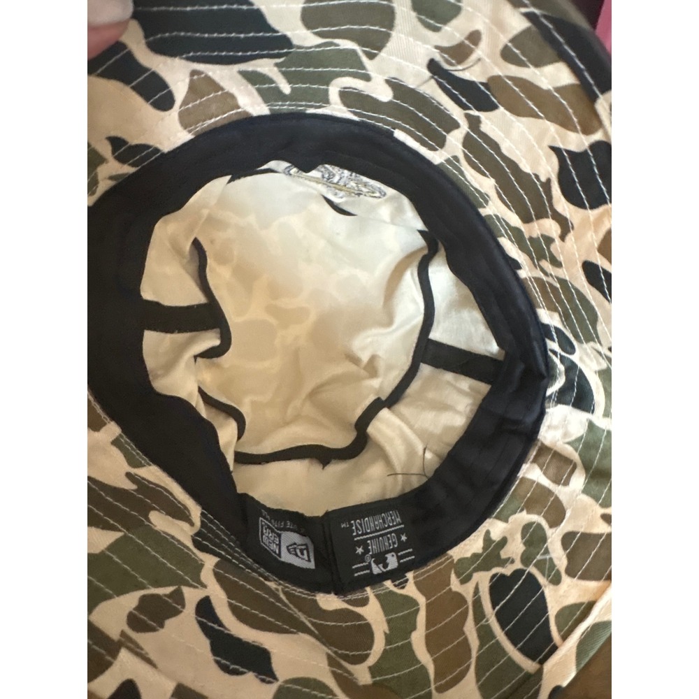 New Era Miami Heat Duck Camo Bucket Hat Mens One Size Green Tan NBA Basketball - Picture 3 of 5